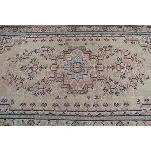 4.9x8.4 ft Rug, Turkish Vintage Large Rug, <b>Brown</b> <b>Wool</b> Rug - Product Image 5