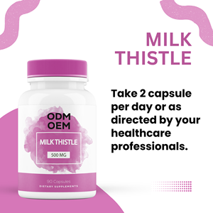 Cápsulas de hígado personalizadas de 500 mg de cardo mariano 90 para la salud de la piel de etiqueta privada para todos, excepto mujeres embarazadas - Product Image 4