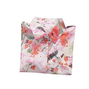 Nueva llegada de las mujeres Retro verano estampado Floral camisa elemento nueva moda Casual Chic Wear Blusa de manga larga - Product Image 3