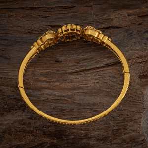 Antique Fashion Gold Polish <b>Ruby</b> Synthetic Stones Flower Shape Wedding Bangle 154702 Kada - Product Image 3