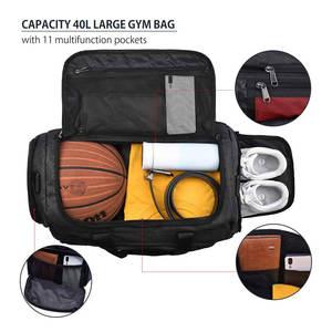 Sac de sport personnalisé en polyester doublé de carbone, portable, avec fermeture éclair simple, pliable et résistant aux odeurs, pour les voyages et les sports - Product Image 5