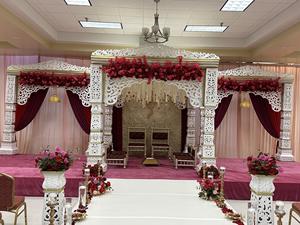 Grand Rajwada Haveli Style Luxury <b>Dome</b> Mandap Royal Golden Wedding Mandap Vintage Indian Weddings Wedding Decoration Supply USA - Product Image 4