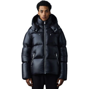 Doudoune noire brillante de luxe avec capuche amovible épais manteau à bulles chaud Streetwear haute qualité hommes doudounes - Product Image 4