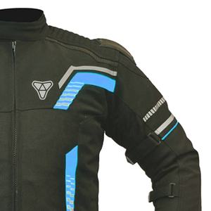 Chaqueta de moto de construcción textil impermeable corta para hombre tiras reflectantes protección blindada a prueba de viento para verano invierno - Product Image 3