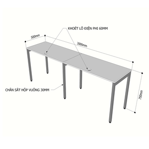 Table de salle à manger moderne et minimaliste pour 2 personnes, 200x50cm, en contreplaqué, système Slean, HBSL012 - Product Image 6