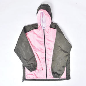 Dernier modèle Vente en gros d'usine Veste unisexe avec logo personnalisé Coupe-vent à capuche zippé Veste d'extérieur légère pour hommes et femmes - Product Image 2