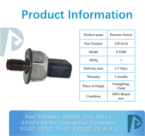 Sensor de Presión de Combustible 238-0118 2380118 para Excavadora Caterpillar 312D 313D 319D E320D C6.4 4.2 - Product Image 3
