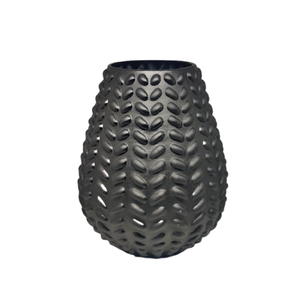 Custom Hot-Selling Trendy Cylindrical High-Quality Handmade Multi-Purpose Home Decor <b>Empty</b> Small Matte Black Glass Candle Holder - Product Image 4