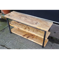 Banc à chaussures d'extérieur en bois massif récupéré, style industriel, pour entrée d'hôpital, hôtel et sous-sol