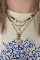 Collier délicat superposable à perles de pierre naturelle et perles baroques, chaîne en acier inoxydable, bijoux en pierres précieuses pour boutiques