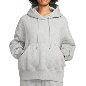 เสื้อมีฮู้ดผ้าฟลีซผ้าฝ้ายโอเวอร์ไซส์สำหรับผู้หญิงเสื้อมีฮู้ดไหล่ตกโลโก้ออกแบบได้ตามต้องการ - Product Image 1
