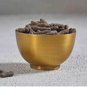 <b>Deep</b> Round Brass <b>Bowl</b> with Gold Polished Finished Used for Flower Decor Table Top Decor Brass Decorative <b>Bowl</b> - Product Image 2