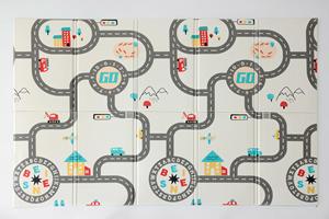 Alfombra de Juego Plegable para Bebés, Alfombra de Espuma para Niños, Alfombra de Actividades para Gatear, Alfombra de Juego Interior Impermeable de XPE - Diseño de Carreras de Autos - Product Image 3