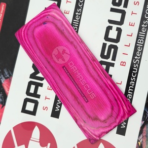 Par de Escamas para Mango de Cuchillo en Rosa Intenso, Madera Laminada en Rosa Fucsia Vibrante, Resina, 2 Piezas, para Fabricación de Cuchillos Personalizados - Product Image 4