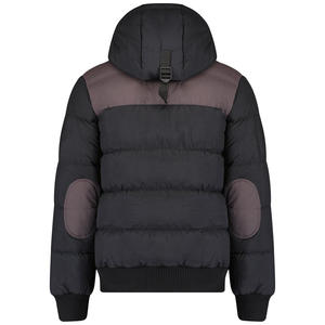 Chaqueta acolchada con cremallera Premium acolchada a prueba de viento para hombre, chaqueta elegante ligera aislada para exteriores con parches personalizados - Product Image 3