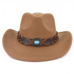 Nuevos sombreros de vaquero de cuero al aire libre para hombres de vaquero occidental personalizados Sombreros de vaquero en cuero genuino Sombreros de moda al por mayor - Product Image 4