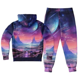 Ensemble de vêtements de sport pour homme en 2 pièces, vêtements de sport personnalisés pour l'automne et l'hiver, nouveaux vêtements de sport pour homme en sublimation, séchage rapide, respirant, vente en gros de vêtements de sport - Product Image 2