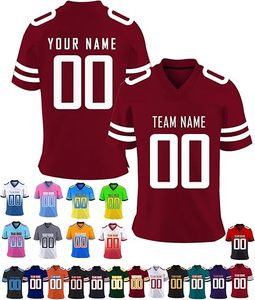 Camiseta de fútbol americano de manga corta estilo retro holgada precio razonable estilo único hecho a medida - Product Image 5