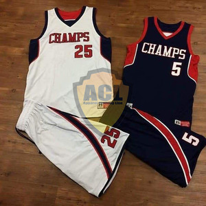 Maillot de basket-ball noir et rouge de conception personnalisée de haute qualité hommes enfants uniformes de basket-ball vierges maillot de basket-ball réversible - Product Image 5