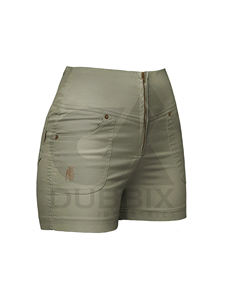 Kalahari กางเกงขาสั้นผู้หญิงกางเกงขาสั้นผ้าฝ้าย100% สั้นปรับแต่งโลโก้สติกเกอร์ลายสีออกแบบได้ - Product Image 2