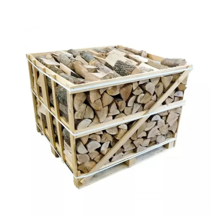 Legna da ardere spaccata essiccata in forno di alta qualità in sacchi e pallet di legna da ardere di quercia in vendita