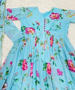 Nouveau Indien Femmes Porter Banarasi Coton Soie Dupatta Vêtements pour Dames Filles Top Foulards Fantaisie Dernier Design À La Mode Nouveau Look - Product Image 2