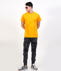 Camisetas de hombre de alta calidad Medición americana sólida Tratamiento antibolitas ecológico Ajuste regular - Product Image 3