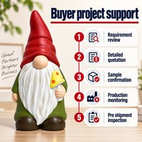 Ornement de gnome nordique fantaisiste pour livre d'histoires, écologique, résistant aux UV, pour extérieur, avec lumière LED, personnalisable, marque privée, vente en gros