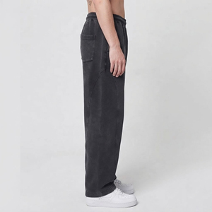 Pantalones deportivos holgados de corte recto estilo hip hop, hechos a medida, para hombre, para gimnasio y entrenamiento, ligeros. - Product Image 2