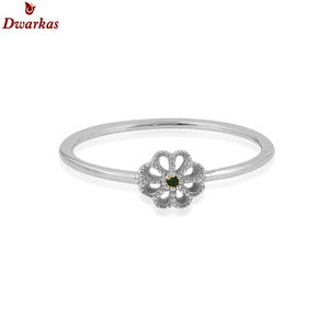 แหวนรูปดอกไม้วินเทจของผู้ชายผู้หญิง95% เงินสเตอร์ลิงด้วยหินบุษราคัมสีขาวสำหรับของขวัญแต่งงาน925วัสดุหลักเงิน - Product Image 4