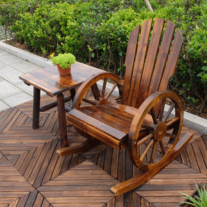 Juego de mesa y mecedora de madera al por mayor de Vietnam para café, restaurante y patio trasero - Product Image 1