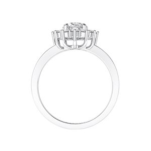 3.00 cBague de fiançailles de style halo en diamant taillé ovale pour femme - Product Image 3