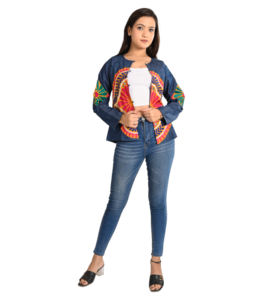 Chaqueta Larga Acolchada de Algodón para Mujer, Otoño Invierno, Diseño Abierto Único, Estampado a Mano, Bolsillos Holgados, Transpirable y Ecológica - Product Image 1