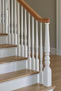 Accesorios de barandilla de roble blanco de estilo moderno Premium Durable 7040 piezas de escalera de mano izquierda de madera con Material de goma - Product Image 5