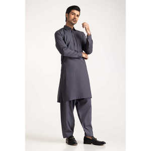 Costume de cérémonie gris graphite SK-PSD24-014, pantalon en viscose à simple boutonnage, fermeture éclair, taille XL, pour mariage ou affaires - Product Image 4