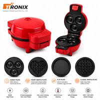 Machine à gaufres, à tartes et à snacks 3-en-1, mini, interchangeable et détachable, certifiée CE GS RoHS LFGB ETL, vente en gros