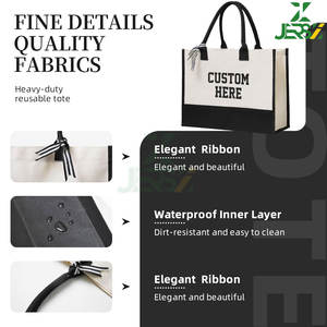 Sac fourre-tout à bandoulière personnalisable pour femmes avec fermeture à glissière ouverte pour les affaires ou le shopping avec logo d'équipe texte ou image - Product Image 4