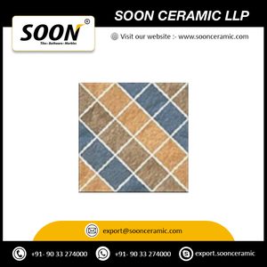 กระเบื้องปูพื้นพอร์ซเลนลายดอกไม้และพืช ขนาด 300x300 มม. ผิวด้านกันลื่น เหมาะสำหรับใช้ภายนอกอาคารในสวน - Product Image 2