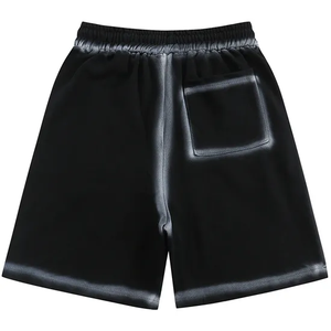 Custom Vintage Streetwear Washed Grey Shorts Algodón en blanco French Terry Mens Acid Wash Shorts - Product Image 5