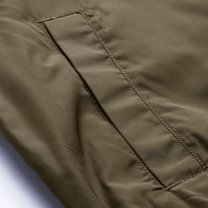 Blouson bomber à capuche surdimensionné pour homme, fabriqué sur mesure, tissu en toile, faible MOQ, service OEM, conception de logo frontal, style streetwear, prix bas - Product Image 2