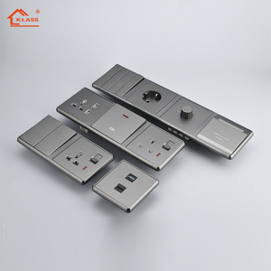 Klass kW Series Anh Anh tiêu chuẩn tường thiết bị chuyển mạch ổ cắm Outlet lớn Bảng điều chỉnh mỏng khung 16A Max. current cho nhà sử dụng điện - Product Image 1