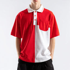 Camisa de Hombre de Línea Sólida Extragrande, con Hombros Caídos, Cuello Camisero Estampado, Transpirable, Antiarrugas, de Secado Rápido, Estilo Urbano - Product Image 3