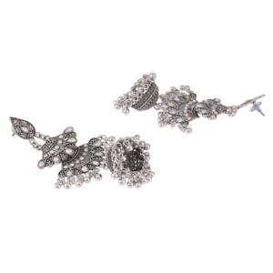 Grossiste indien de bijoux Chandelier floral en cristal et strass Jhumka Boucles d'oreilles Bijoux de mode indiens pour femmes - Product Image 5