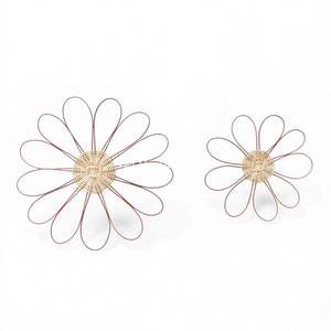 Natural Handmade Flower Wall <b>Decor</b> Natural Woven Art for <b>Baby</b> Nursery <b>Kids</b> Room and Home Decoration From Vietnam - Product Image 1