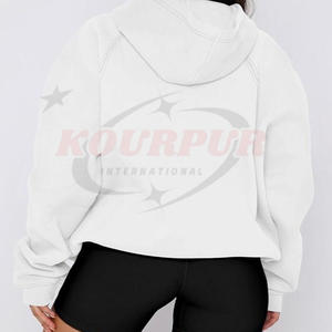 Sweat-shirt à capuche en molleton pour femme, manches longues, hiver, poche, 100% coton, imperméable, nouveau design, qualité professionnelle - Product Image 4