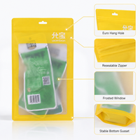 Sachet alimentaire refermable en Mylar avec fenêtre, anti-odeur, recyclable, pour conservation longue durée, pochette autoportante