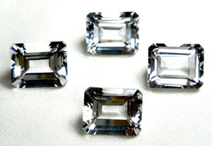 พลอยบุษราคัมสีขาวธรรมชาติคุณภาพสูงอัญมณีบำบัดหลวมเจียระไนแบบเหลี่ยมเพชรพลอยขายส่งสำหรับการตั้งค่าเครื่องประดับจำนวนมาก - Product Image 4