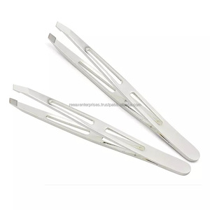 แหนบถอนคิ้วแบบเอียงโลโก้,ทำจากสเตนเลสสตีลสำหรับกำจัดขน - Product Image 6