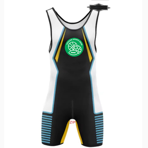 Singlet de lutte personnalisé pour hommes, sous-vêtements de sport respirants et absorbant l'humidité en polyester et élasthanne, pour la salle de sport et le fitness - Product Image 6