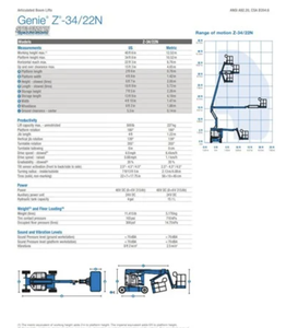 สมาร์ท วาเลว์ ซูพีเรียร์ ควอลิตี้ 2026 GENIES Z34/22N รถกระเช้าบูมแบบปรับได้ - Product Image 4
